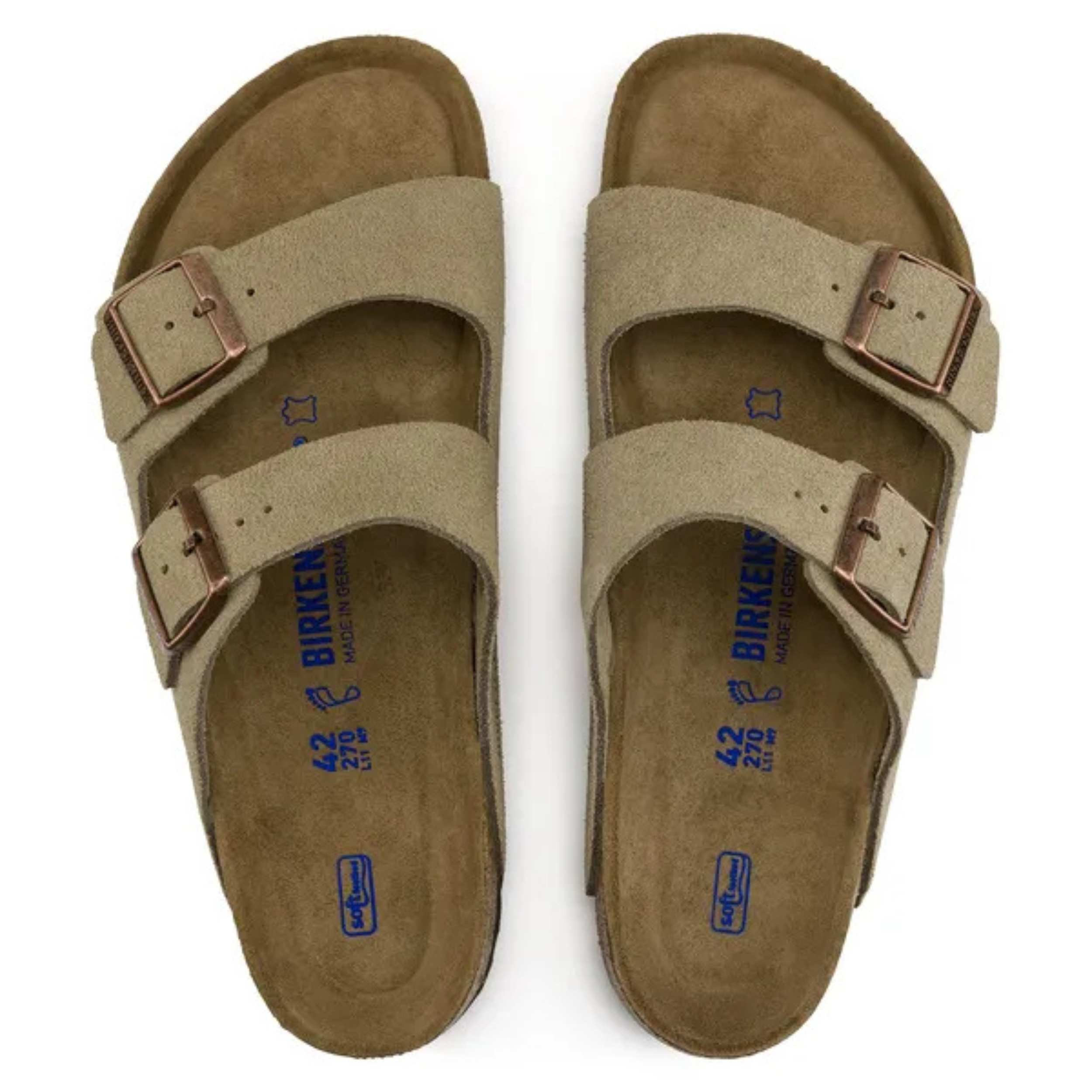 Birkenstock Arizona Soft Footbed Suede Leather 0951301 Taupe