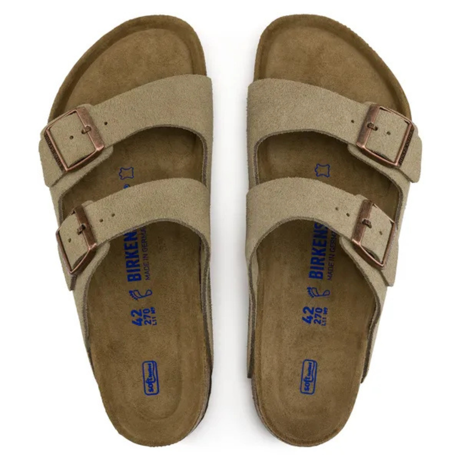 Birkenstock Arizona Soft Footbed Suede Leather 0951301 Taupe