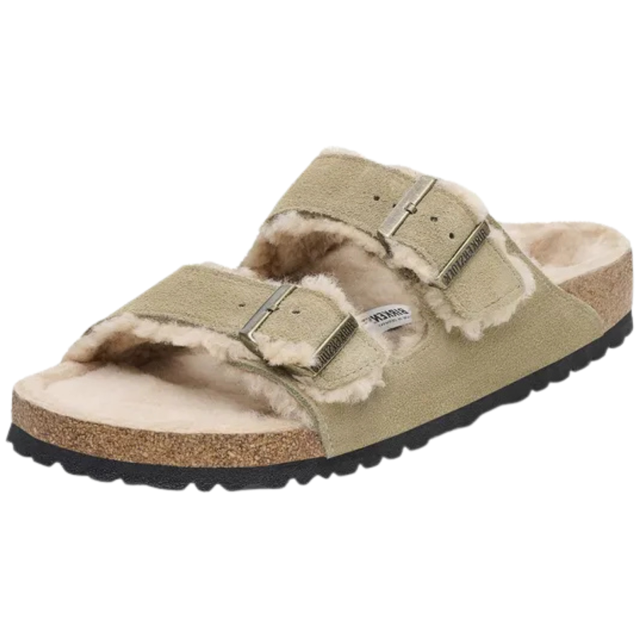 Birskenstock Arizona Shearling Suede Leather 1028226 Taupe