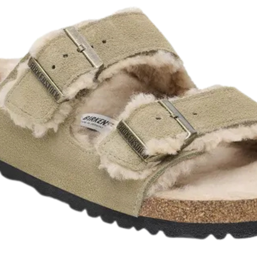 Birskenstock Arizona Shearling Suede Leather 1028226 Taupe