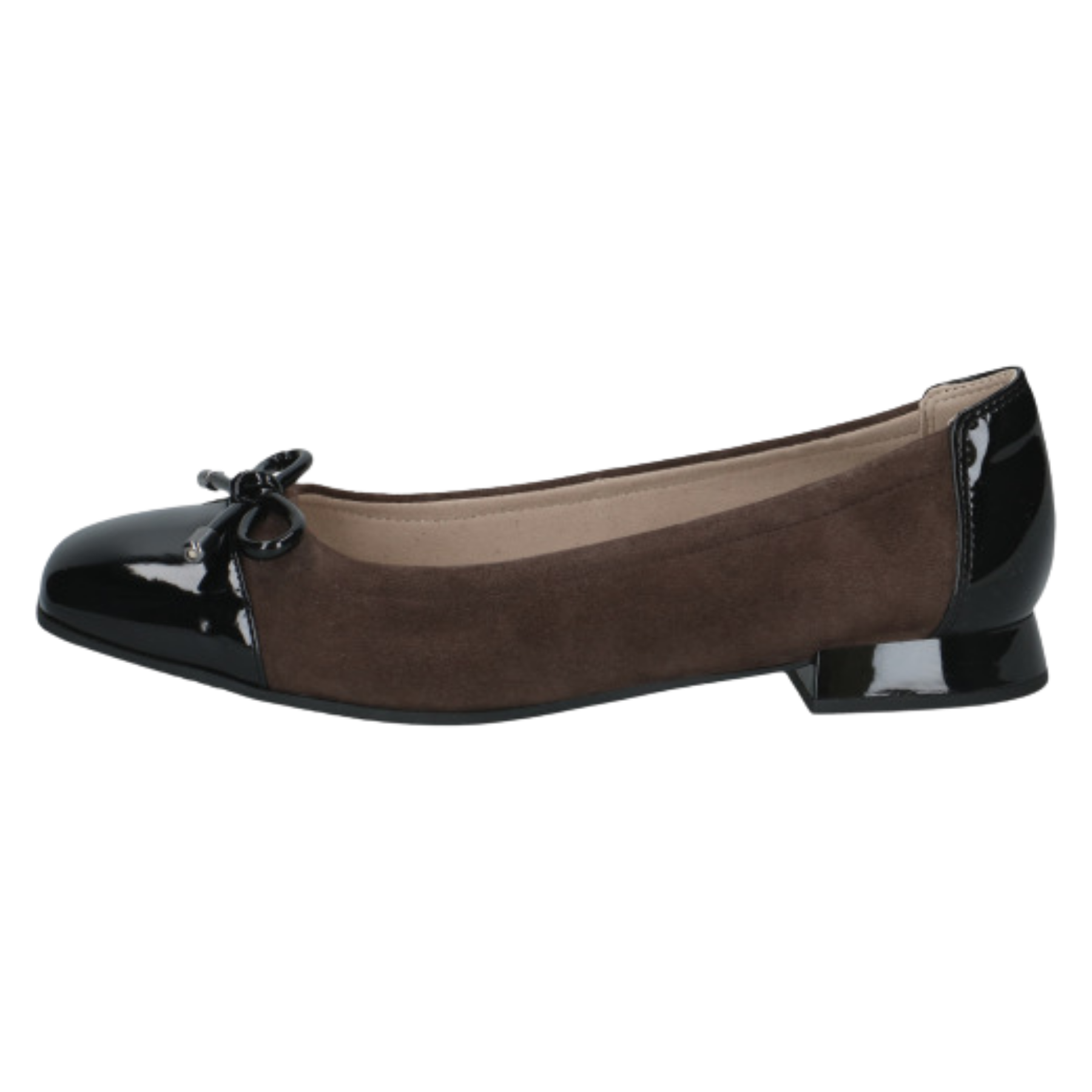 Caprice Nadia 22104 Brown Nubuck/Black Patent