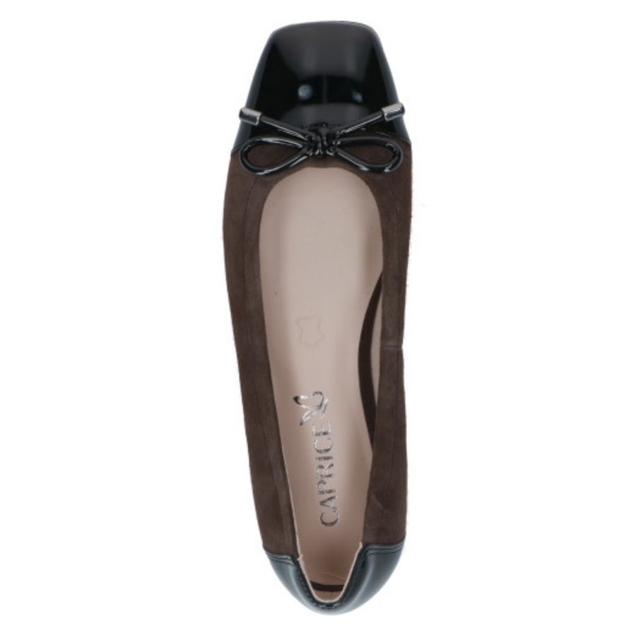 Caprice Nadia 22104 Brown Nubuck/Black Patent