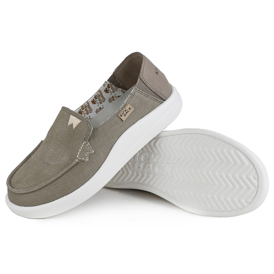 Kickback Rizzo Linen Loafer Taupe