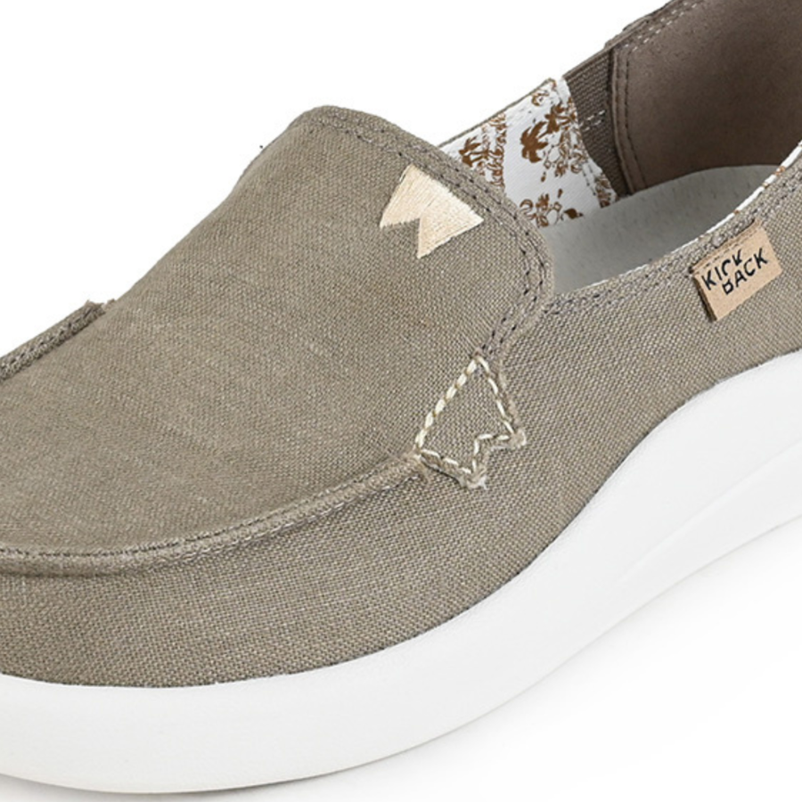 Kickback Rizzo Linen Loafer Taupe