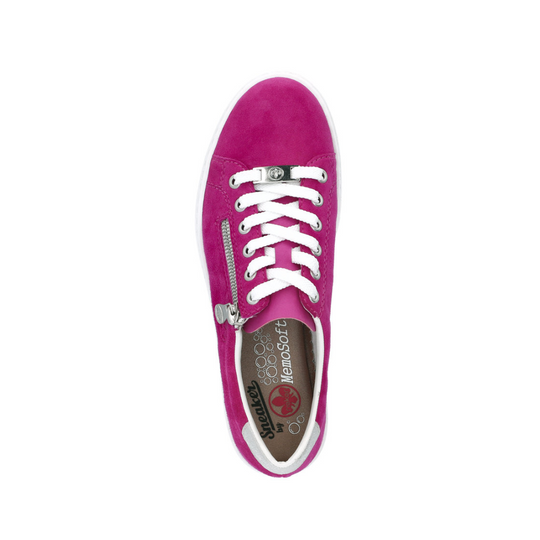 Rieker Lace Zip Sneaker L591-Fuchsia