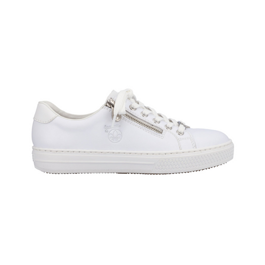 Rieker Lace Zip Sneaker L59L1-White