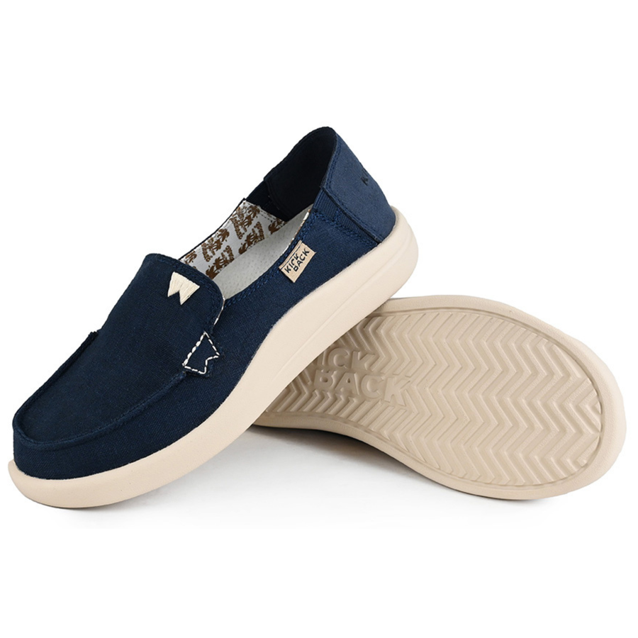 Kickback Rizzo Linen Loafer Navy