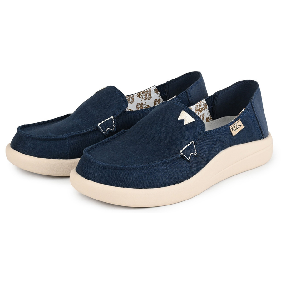 Kickback Rizzo Linen Loafer Navy