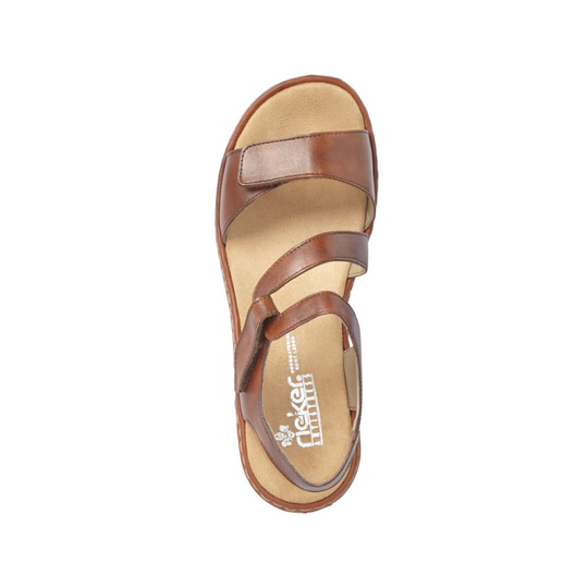 Rieker Velcro Sandal 659C7-Tan