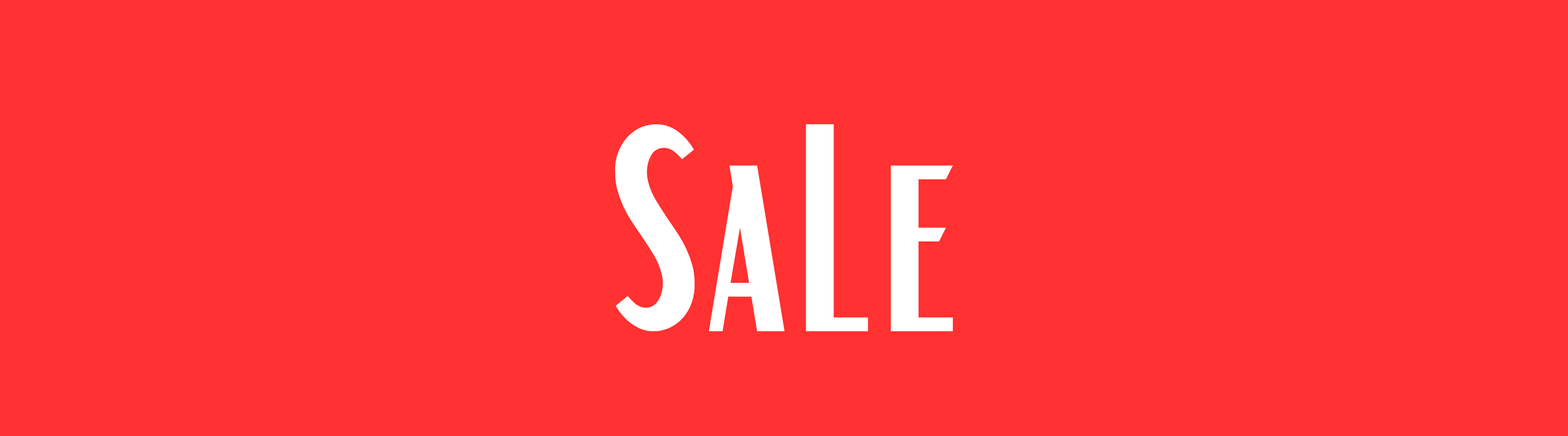 Text reading "sale" on red background